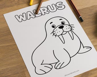 Arctic Animals Coloring Pages | 18 Winter Animal Coloring Sheets | Kids Printable Activity | Instant Download