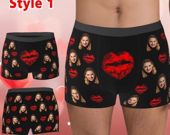Personalizowane bokserki z nadrukiem, bielizna dla niego na zamówienie, bielizna ze zdjęciem, prezent na rocznicę ze zdjęciem, prezent dla chłopaka i męża dla niego