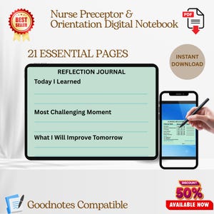 Digitales Notizbuch zur Ausrichtung von Krankenschwestern, New Graduate Training Guide (digitaler Download)