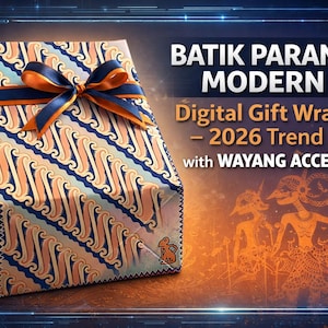 Batik Parang Gift Wrap – Modern Wayang Design (Digital Download)