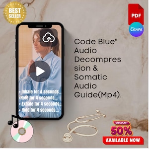 Post Code Blue Nurse Decompression Video, Somatic Grounding MP4 Audio, ER ICU Burnout Relief Guided Meditation, Medical Healthcare Gift PDF