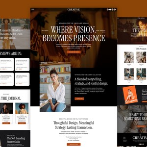 Plantilla web Showit para coaches y creativos / El sitio web de coaching creativo y moderno / Marca personal, sin código