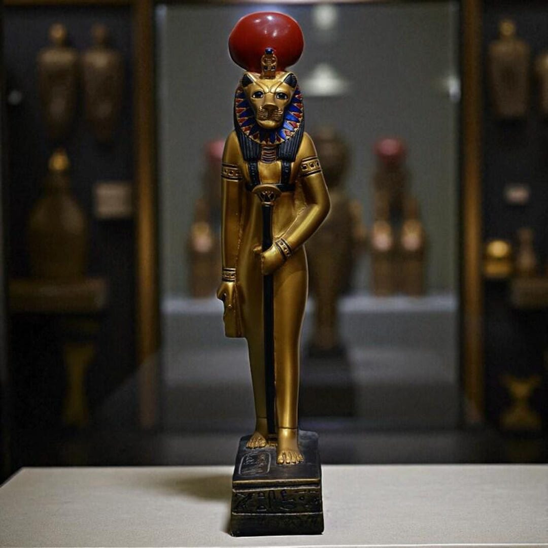 The Lioness Goddess of War, Ancient Egyptian Sekhmet Goddess Statue ...
