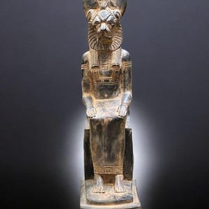 Egyptian Lioness Goddess of War: Granite Sekhmet Statue