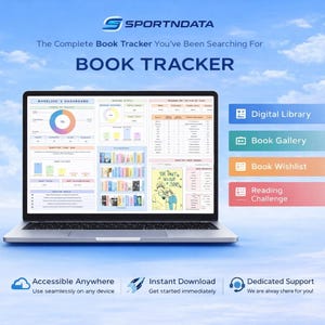 Book Spreadsheet for Google Sheets | Reading Journal, Library Organizer & Challenge Tracker