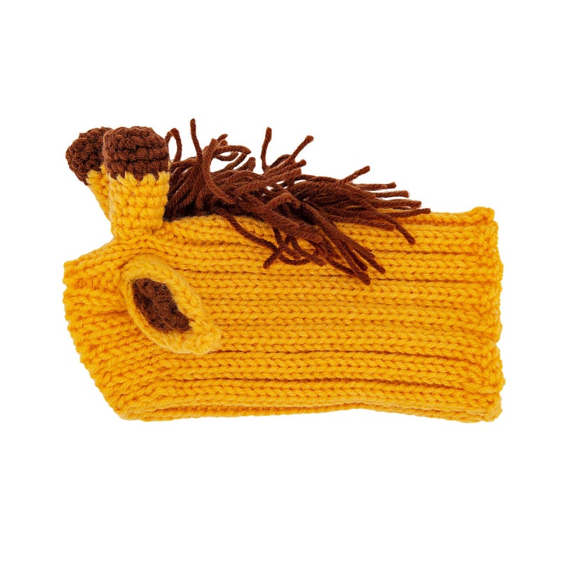 Giraffe Dog Snood Knit Crochet Dog Hat Easter Dog Costume Ear Warmer image 6