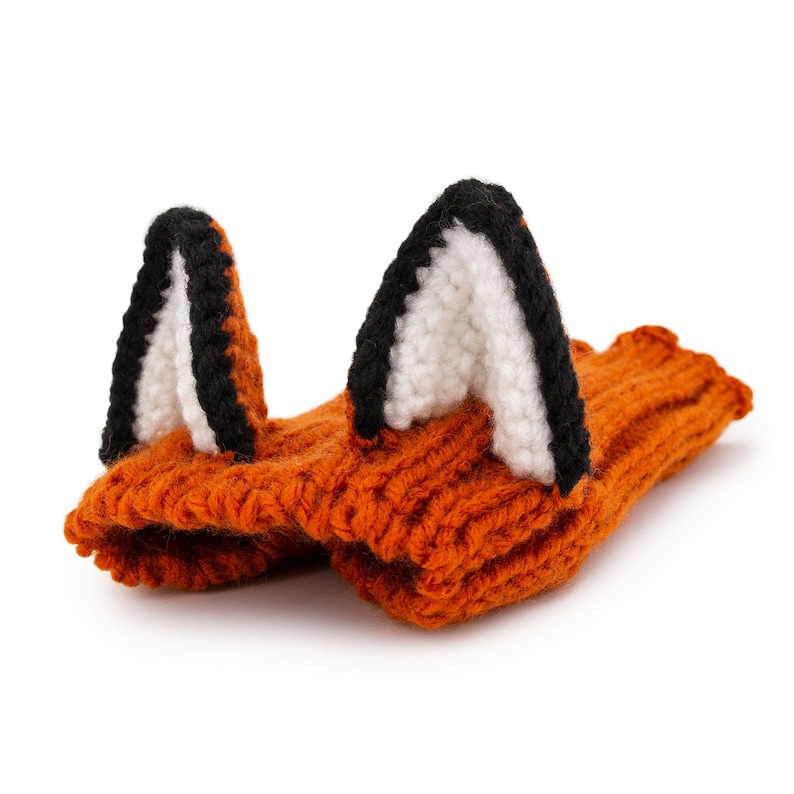 Fox Dog Snood Knit Crochet Dog Hat Easter Dog Costume Ear Warmer image 4