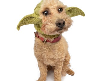 Baby Alien Dog Snood | Knit Crochet Dog Hat | Halloween Dog Costume | Ear Warmer