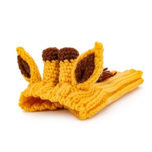 Giraffe Dog Snood Knit Crochet Dog Hat Easter Dog Costume Ear Warmer image 5