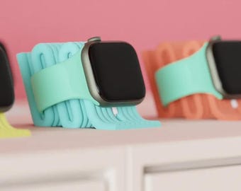 Base de carga magnética para Apple Watch (solo cargador oficial) / Base para reloj impresa en 3D / Soporte para mesita de noche de escritorio