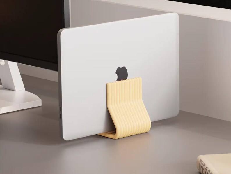 Vertical Laptop Stand | Closed Lid MacBook Stand | Minimal 3D Printed ...