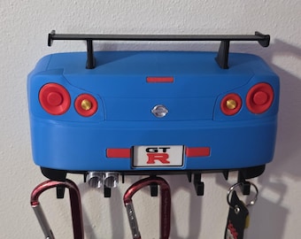 3D Printed GTR R34 Key Hanger: Car Enthusiast Gift