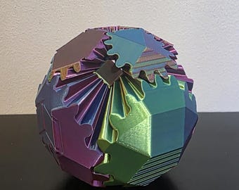 Juguete antiestrés con bola y engranaje impreso en 3D