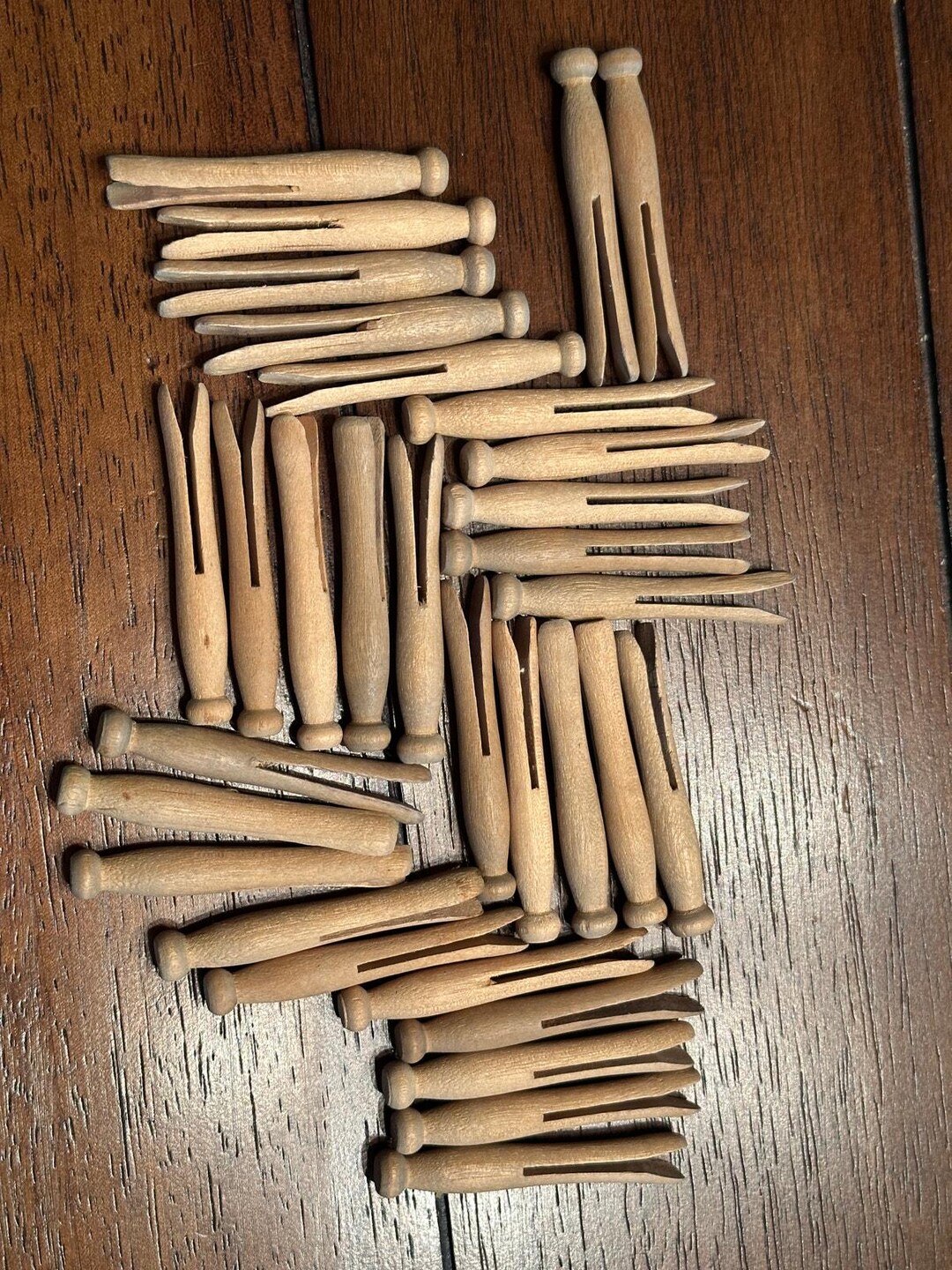 Vintage Wooden Clothespins Lot Rustic Farmhouse Laundry Decor Crafts 30 ...