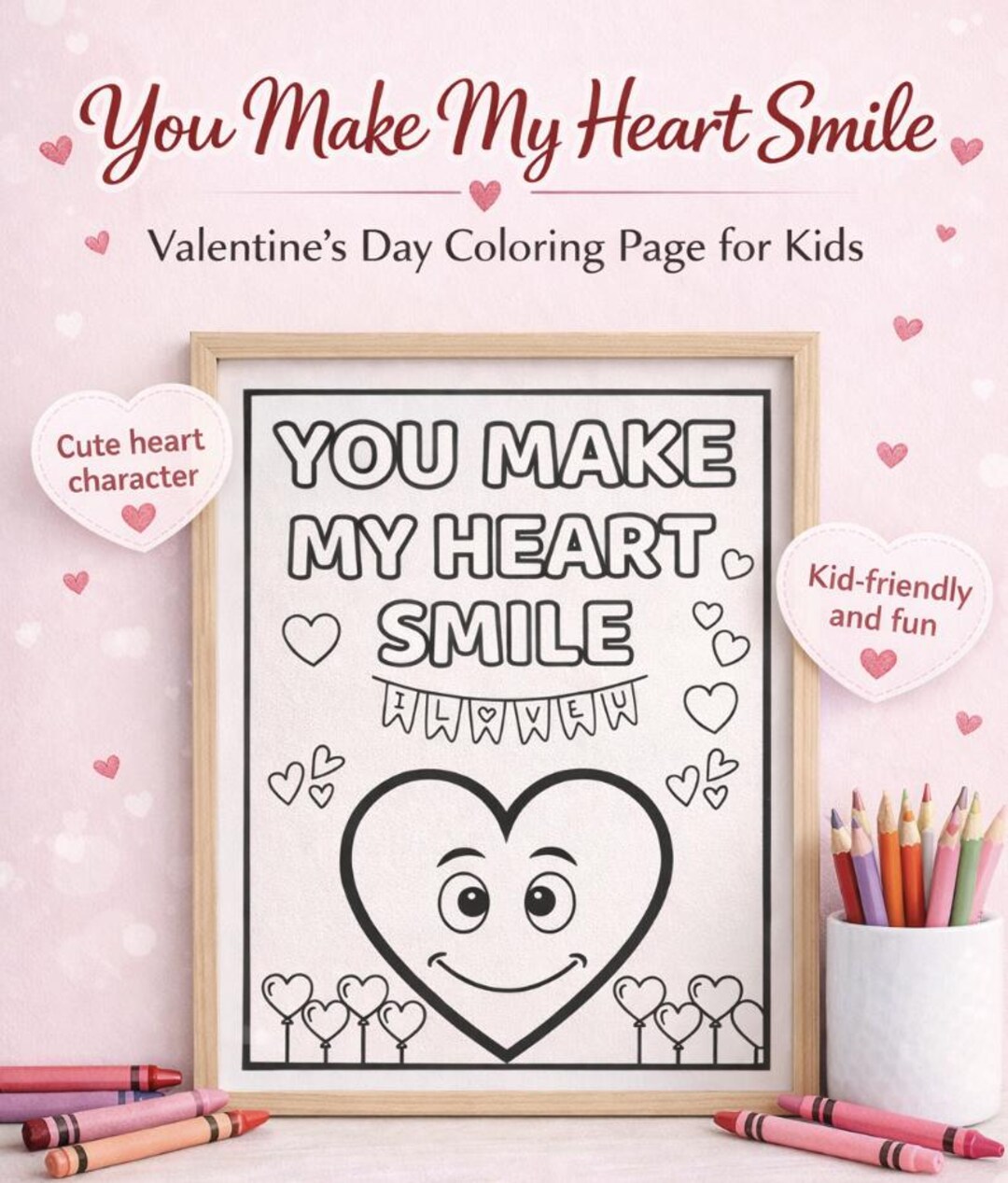 Valentine’s Day Coloring Page for Kids | Holiday Coloring | Classroom ...