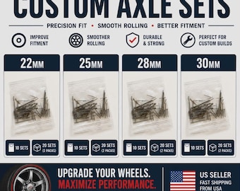 Hot Wheels Custom Axle Sets for Diecast Custom Cars , Wheel Swaps