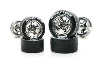 CRAGARS  (B1-B20) 1:64 scale custom wheel sets fit hot wheels , wheel swaps , diecast cars, model car accessories, rubber tires variations