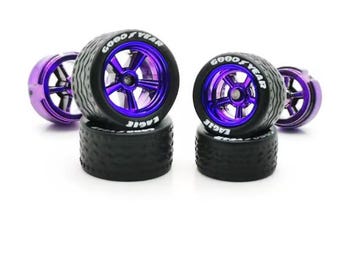 CRAGARS  (B21-B32) 1:64 scale custom wheel sets fit hot wheels , wheel swaps , diecast cars, model car accessories, rubber tires variations