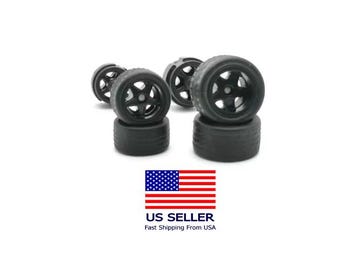 STAR (E1-E20) 1:64 scale custom wheel sets fit hot wheels , wheel swaps , diecast cars, model car accessories, rubber tires variations