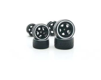 SPOKES (E11-E20) 1:64 scale custom wheel sets fit hot wheels , wheel swaps , diecast cars, model car accessories, rubber tires variations