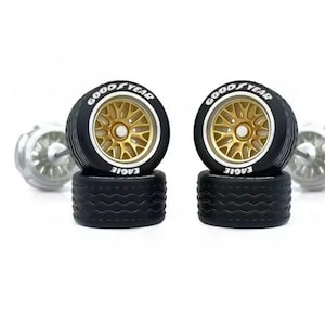TOURING (H) 1:64 scale custom wheel sets fit hot wheels , wheel swaps , diecast cars, model car Accessories, rubber tires variations