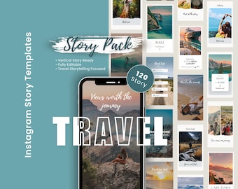 Travel Instagram Story Templates – 120 Editable Canva Templates