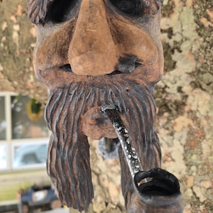 One of a kind hand carved Cedar Birdhouse #4/10