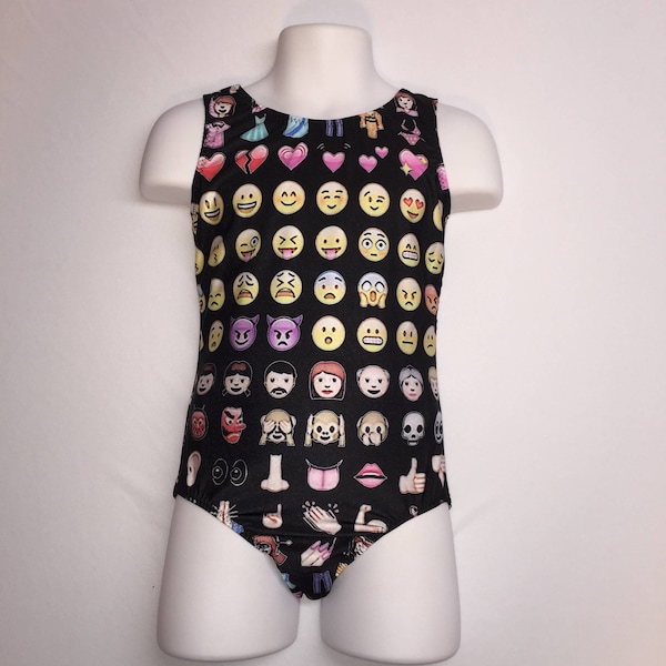 Girls gymnastics leotard - Emoji leotard