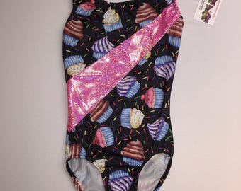 Ready to ship leotard, girls size 10 cupcake leotard