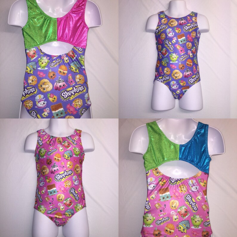 Girls gymnastics leotard shopkins leotard image 2