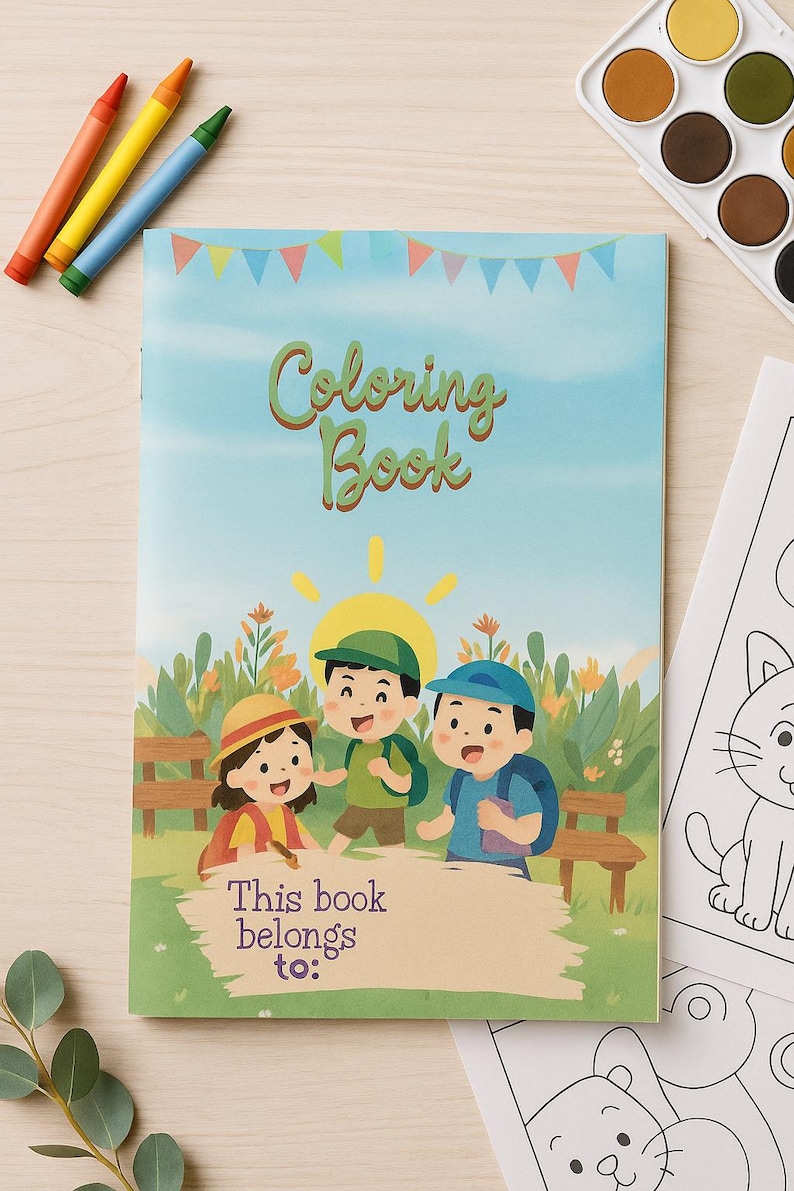 Printable PDF Coloring Pages for Children - Etsy