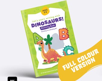 Dinosaur Letter Practice Activity Book – Printable ABC Tracing Pages for Kids