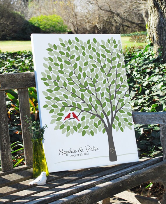 Custom Wedding Tree Guest Book Alternative Unique Wedding Etsy