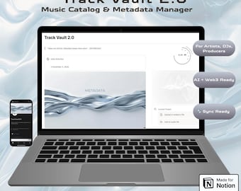 Notion Template: Music Catalog & Music Management | AI-Optimized | Web3-Ready