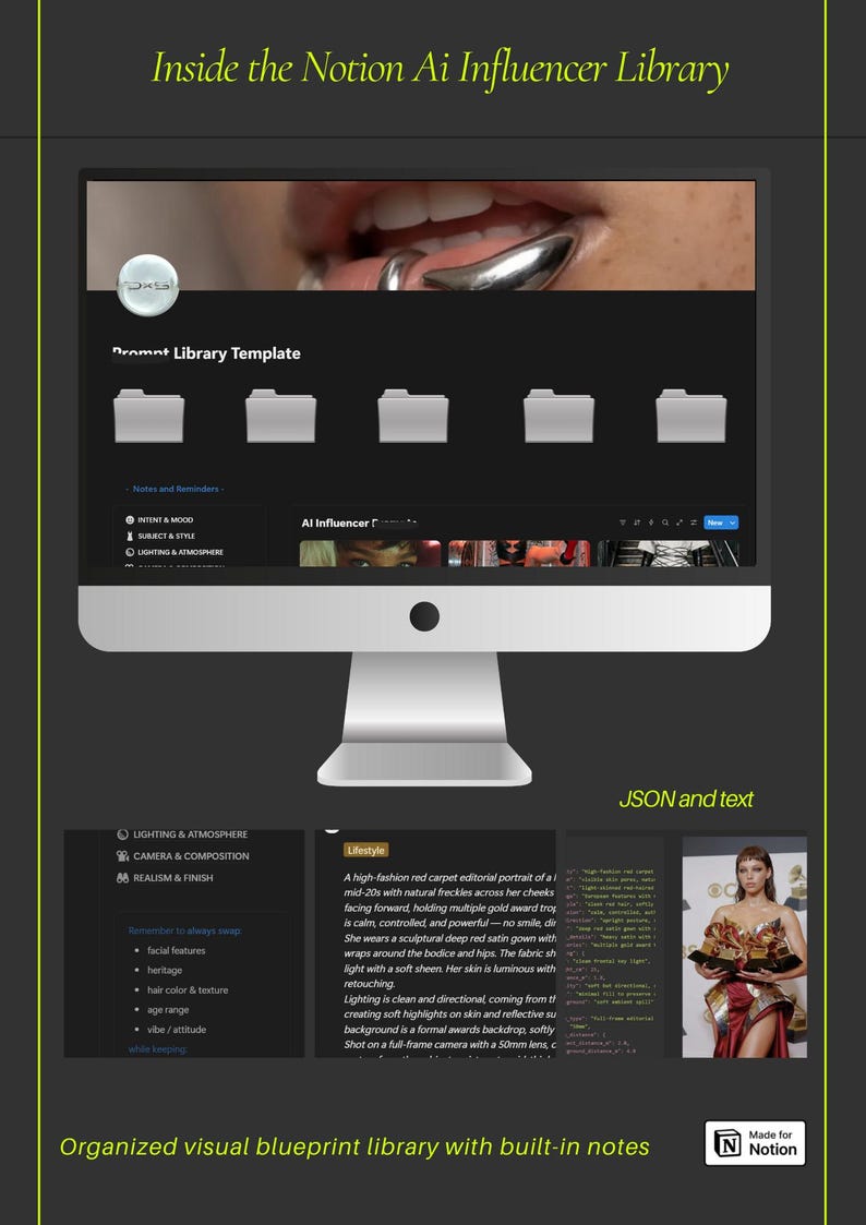 AI Influencer Visual Blueprint System | Notion Template for UGC ...