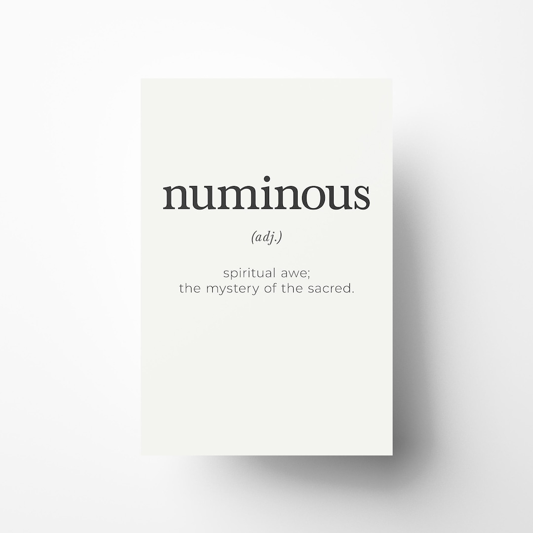 Numinous Definition Printable Wall Art Minimal Typography Poster for ...