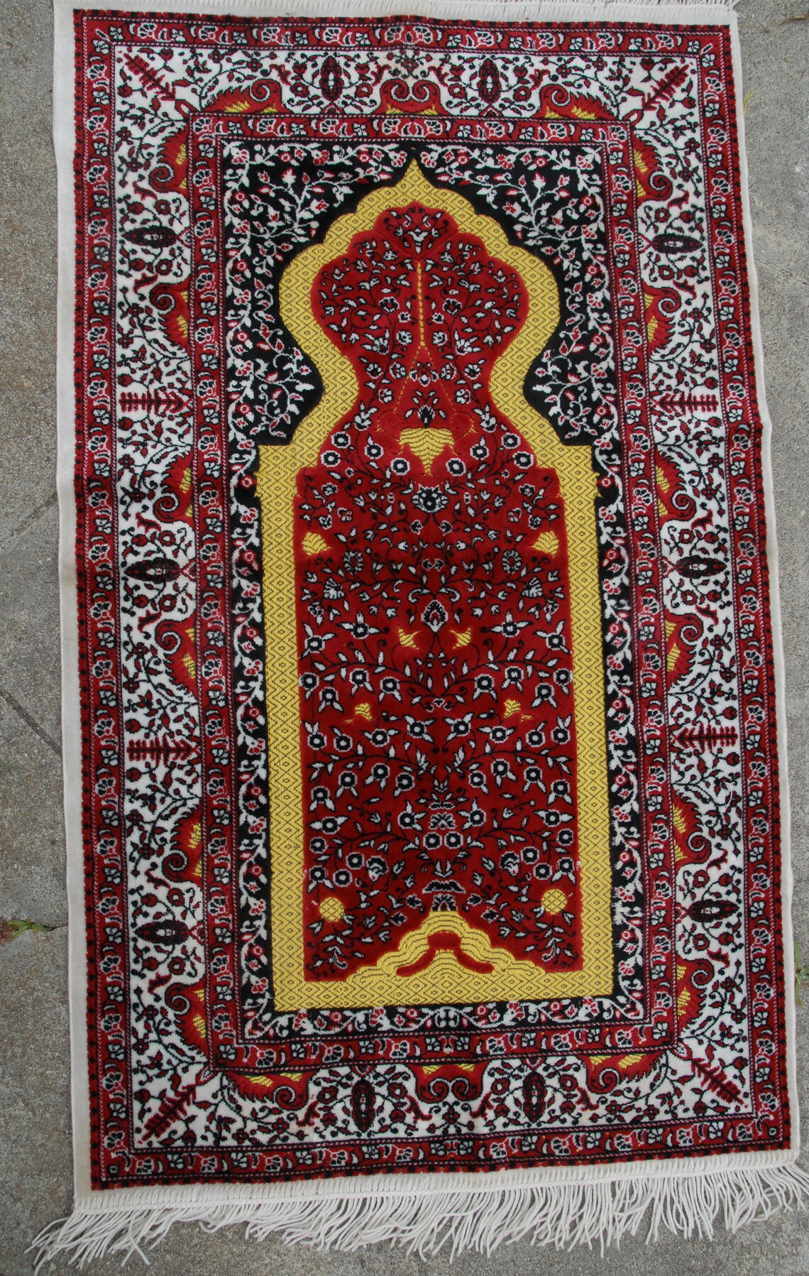 Vintage Hisar Tekstil Kilim Woven Prayer Rug Istanbul Turkey Etsy
