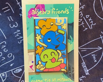 algebralien friends enamel pin