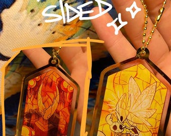 stained glass acrylic hollow knight charm