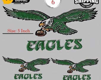 Philadelphia Eagles Aufnäher Set (6 Stück) - bestickte Jersey Patches
