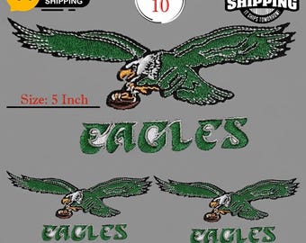Philadelphia Eagles Aufnäher zum Aufbügeln NFL Style Jersey Patch of 10