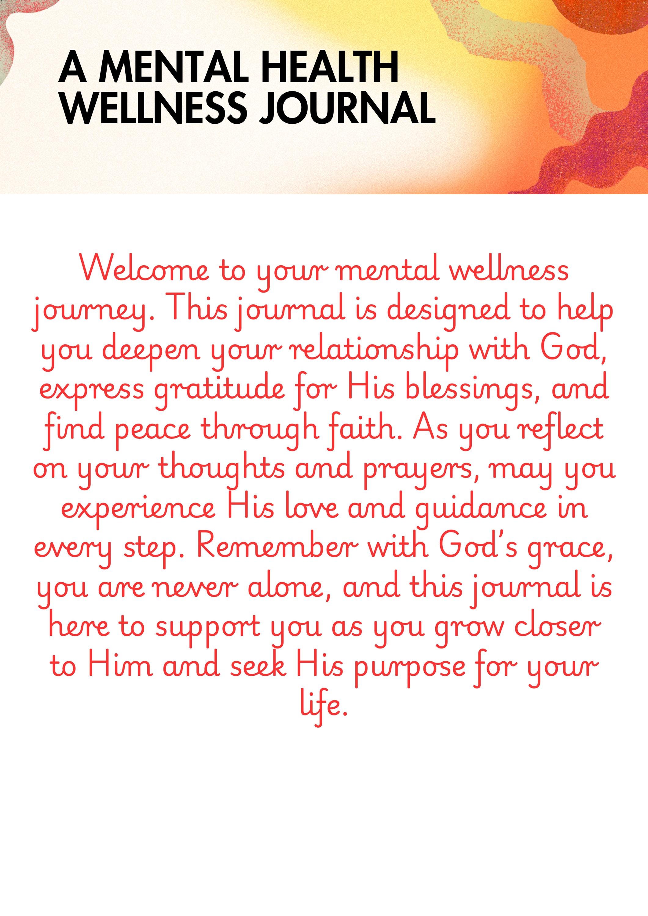 Daily Wellness & Gratitude Journal
