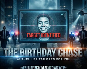 Vídeo de aniversário personalizado com IA, inspirado em filmes de ação | Trailer cinematográfico de Hollywood feito sob medida