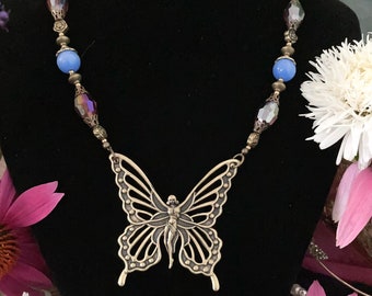 Collar de hadas mariposa ~ collar de hadas ~ collar de hadas Art Nouveau ~ collar de hadas ~ collar de hadas