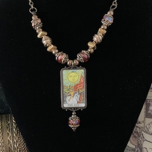 The Sun Tarot Card Necklace ~ Smith-Waite Tarot Necklace