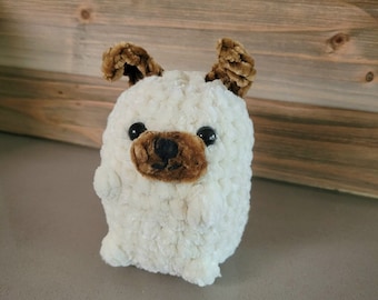 Puppy Dog Plushie, Pug Stuffed Animal, Amigurumi Plushie Puppy, Crochet Puppy, Stuffed Pug