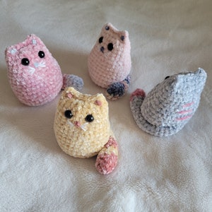 Kitty Cat Plushie, Pink Cat, Soft Stuffed Kitty, Amigurumi Plushie Cat, Crochet Kitty Cat, Handmade Kitten, Desk Toy