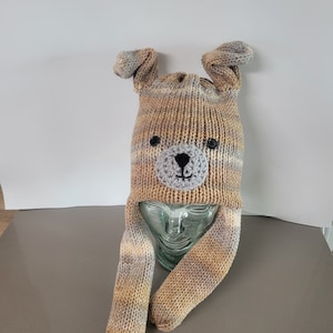Dog Beanie with Moving Ears, Pop-Up Ears Puppy Beanie, Wiggly Ear Hat with Earflaps, 2 Sizes, Knitted Animal Hat, Free Shipping