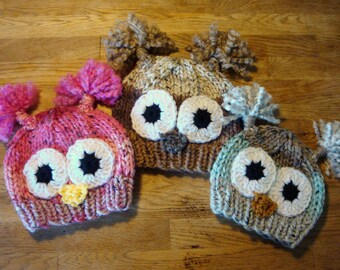 Baby Hat Woodland Hat Owl Photography Prop Newborn Sleepy Owl Hat