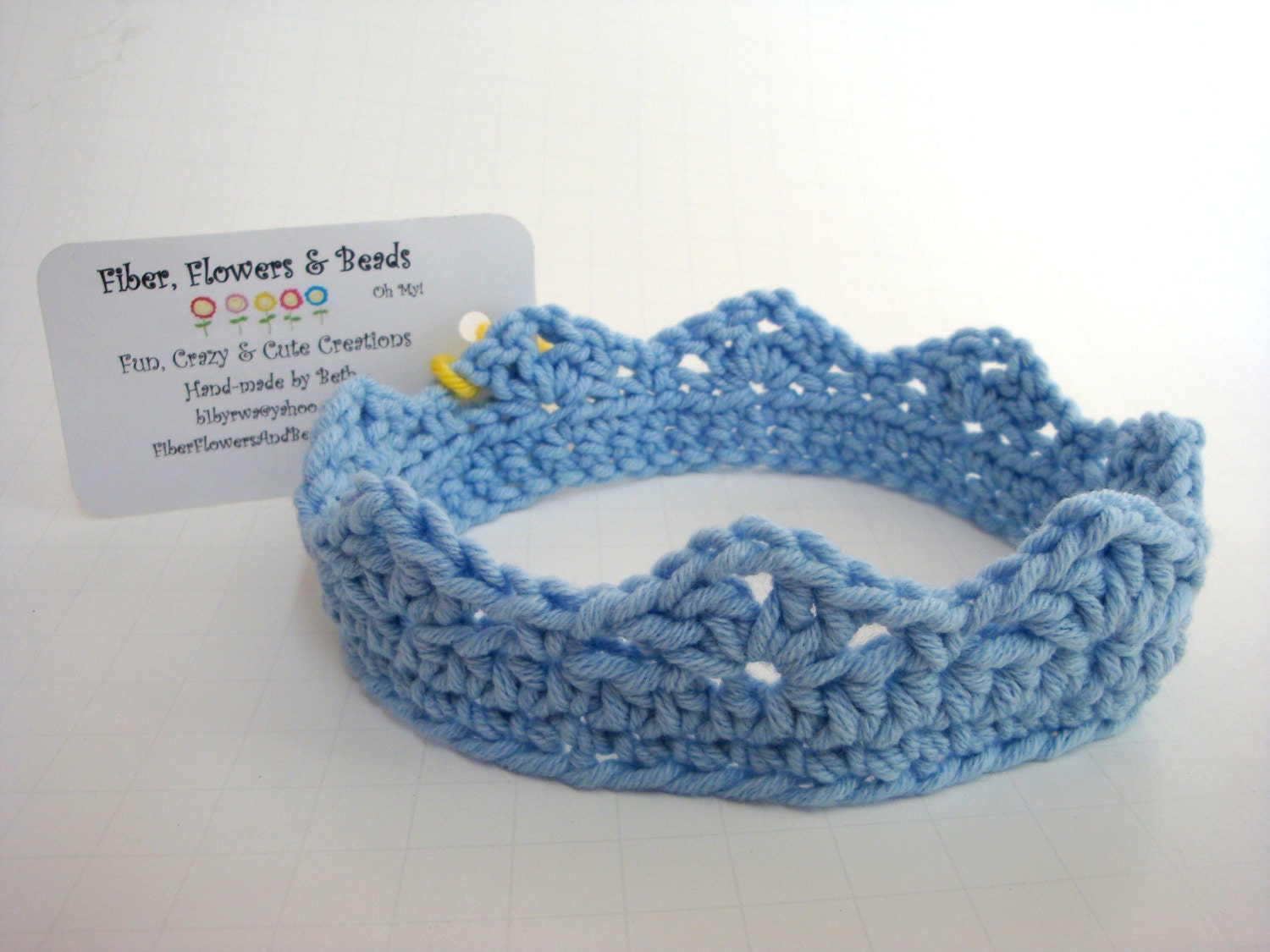 Crown for Baby Boy Photo Prop in Gold or Baby Blue Crochet | Etsy